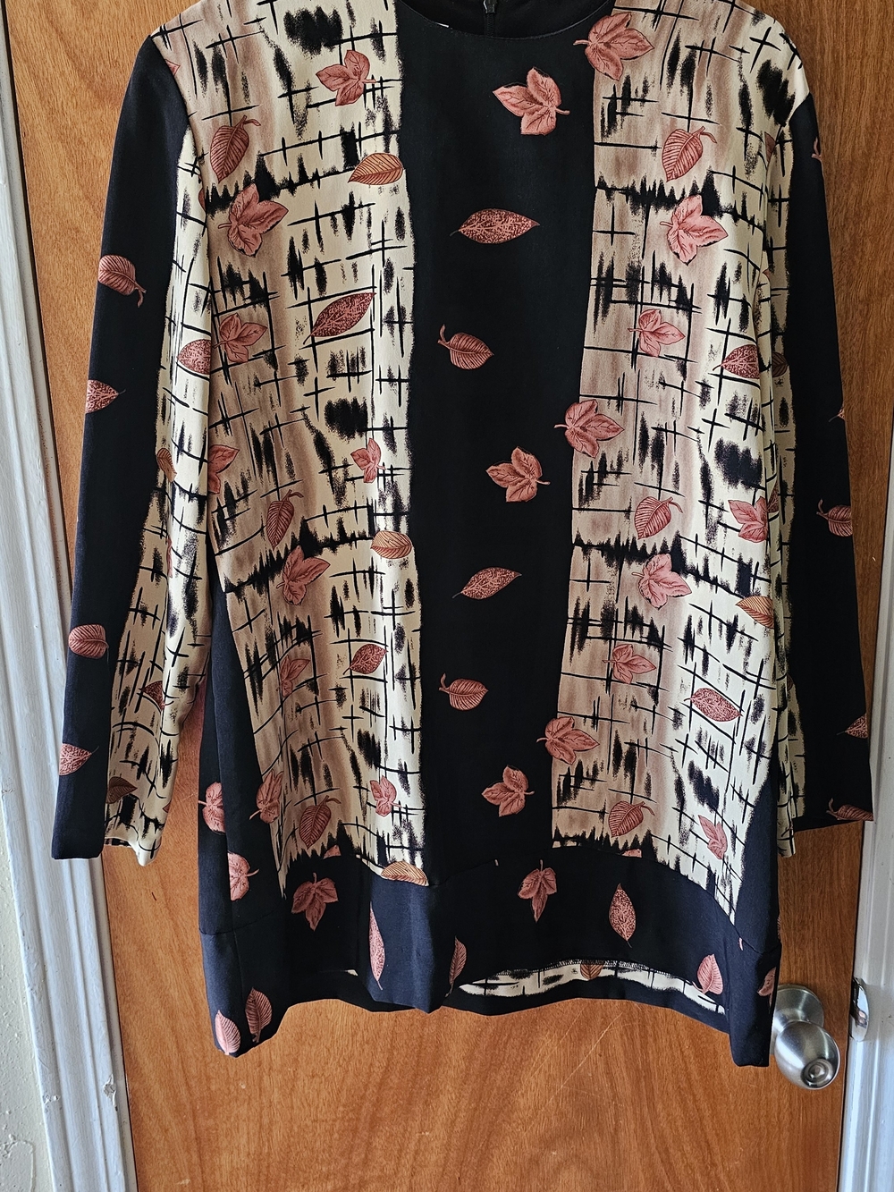 Vintage Long Sleeve Midi Shirt Dress